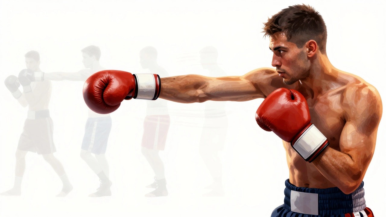 Схематичное изображение движения удара: стопа, бедра, плечи и кисть в синхронном повороте, подчеркивающее скорость.