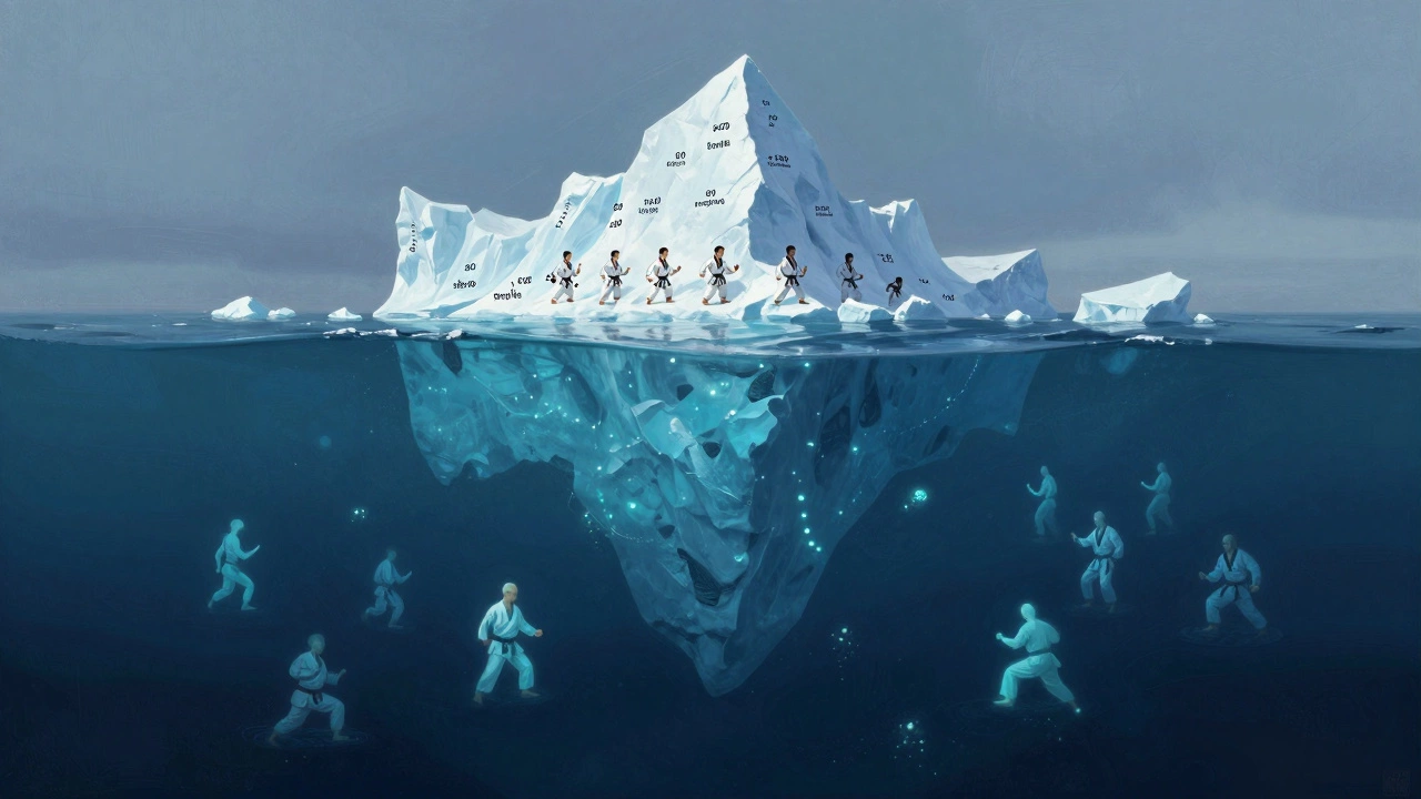 Айсберг с известными стилями наверху и сотнями скрытых ниже.